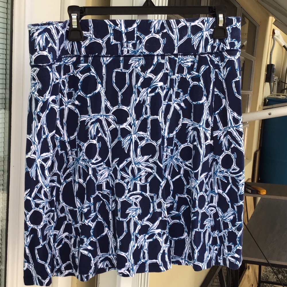 Lilly Pulitzer Navy and White Mini Skirt